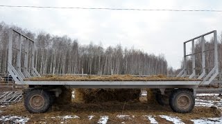 Телега для перевозки сена. ЭкоФерма Горчичная Поляна.