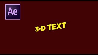 After Effects Tutorial - 3-D Text Animation in After Effects