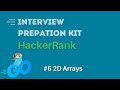 Hackerrank - Interview Preparation Kit - Arrays Challenges - 2D Arrays (EP5)