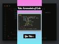 Take Beautiful 😍 Screenshots of Code in VS Code #coding