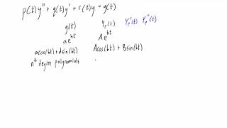 Undetermined coefficients method