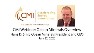 CMI Webinar: Developing Seafloor Deposits of Critical Minerals