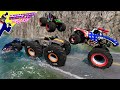 Monster Truck Crash Challenge #3 | BeamNG Drive | Grave Digger