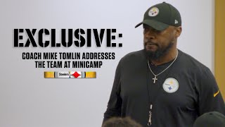 EXCLUSIVE: Coach Mike Tomlin talks about expectations & leadership during Steelers team meeting