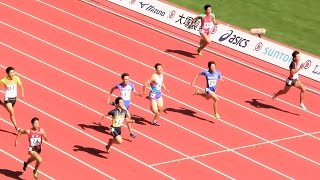 2014長崎国体陸上 少年男子A100ｍ予選5組 20141018