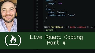 Live React Coding Part 4 (P5D97) - Live Coding with Jesse