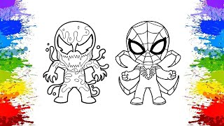 Spider Man & Venom Coloring Page