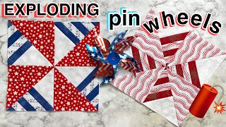 Double Pinwheel Quilt Block ~Tube technique ~ The Sewing Channel