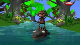 Monkey and Crocodile | 3D Panchatantra Tales in Marathi | 3D Moral Stories in Marathi