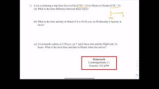 Time differences and local time