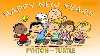 ❤️HAPPY NEW YEAR❤️😍...🐍 python turtle programming..#pythonprogramming #happynewyear