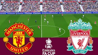 Manchester United vs Liverpool. FA Cup 2023/24 Full match - VideoGame Simulation PES 2021