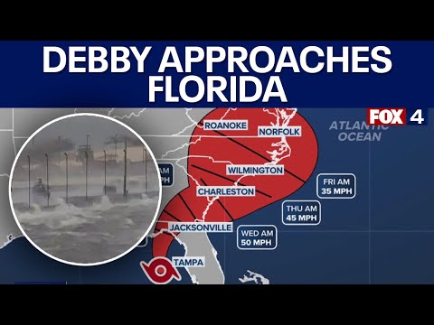 Tormenta tropical Debby: Florida sufre inundaciones antes de tocar tierra