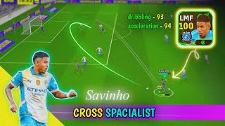 his CROSS SPACIALIST skill was a headache to opponents! Savinho 100-rated Potw Booster Card review