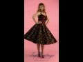 TopVintage - 50s Molly Black Cherry Swing Dress