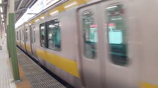 8Kワイド動画🚃今日も夫婦共々お世話になります🚃中央▪総武線A515編成E231系500番台🚃各駅停車 三鷹 行き🚃💨