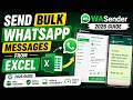 Send Bulk WhatsApp Messages from Excel with WASender (2026 Guide)
