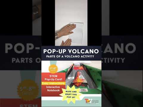 Volcano Crafts | Natural disaster activity | Earth Science STEM Pop-Up Card