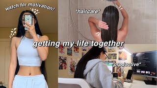 productive days in my life 🧚🏻‍♀️ getting my life together: hair care routine, cleaning, studying etc