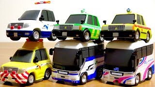 のりものコレクション５ はたらくくるまのプルバックカー 全６種 タクシー・高速バス・高速パトカー チョロQみたいな感じです☆ 食玩