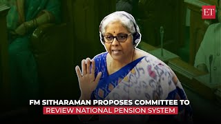FM Sitharaman proposes committee to review National Pension System for govt employees