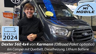 CMT 2024 PREMIERE - 4x4 Offroad Campervan Karmann Dexter 560 - Dieselheizung, Lithium, Querbett 4WD