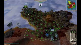 Massive Assault Network 2: map Treasure Island, playing on Linux (Lutris, Wine, Conty): won