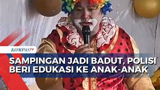 Polisi di Pangkalpinang Jadi Badut Ulang Tahun, Sambil Edukasi Keselamatan Berkendara