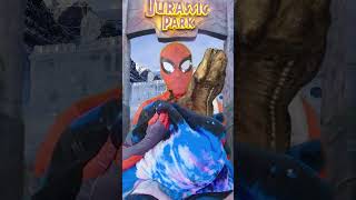 Spider-Man status - Jurassic World Dinosaurs! T-REX | Spiderman funny TikTok video 2023  #shorts