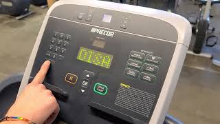 Precor Manager Mode screen.