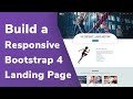 Responsive Bootstrap 4 Landing Page with Sticky Navigation Bar