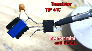 IDE KREATIF ✔️✔️ DARI KOMPONEN CHARGER BEKAS❗❗INVERTER MINI TR TIP41C