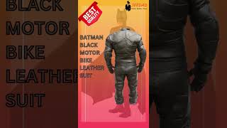 BATMAN BLACK MOTORBIKE LEATHER SUIT  | MOVIES LEATHER COSTUME IN USA, UK, CANADA