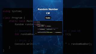 Random Number Generator in C# #coding #csharp #tutorial #developer #programming #random #numbers