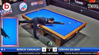 BERKAY KARAKURT vs GÖKHAN SALMAN | FİNAL !! | 3 Cushion Billiards Championship STAGE-3 GREAT MATCH!!