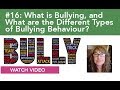 What is Bullying? What are the Different Types of Bullying Behaviour? Who is the Bully?