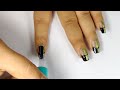 green nails elegant green and black french nail art design tutorial nails nailart