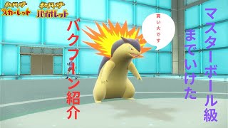 マスターボール級までいけた原種バクフーン紹介【ポケモンSV】