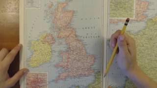 ASMR - Exploring a 1950 world atlas