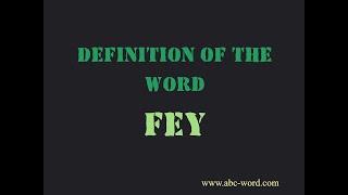 Definition of the word \