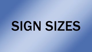 Wanco Message Sign: Sizes