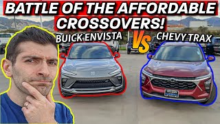 2024 BUICK ENVISTA vs 2025 CHEVY TRAX! Which AFFORDABLE crossover SHOULD you BUY and WHY??