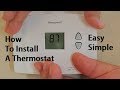 How To Install Replace A Thermostat