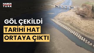 Büyükçekmece Gölü'nde tarihi çakmak hattı ortaya çıktı