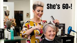 This Layered Bob Made Linda Look Instantly Younger at 61 | Classy Stacked Bob!