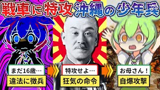 地獄の沖縄戦に動員された『鉄血勤皇隊』の少年兵の最期【ずんだもん\u0026ゆっくり解説】