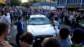 Police Car Flip Vancouver Riot 2011