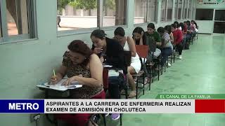 ASPIRANTES A LA CARRERA DE ENFERMERIA REALIZAN EXAMEN DE ADMISIÓN EN CHOLUTECA