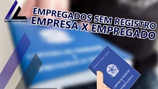 Empregado sem registro! Quais os riscos? #emprego #trabalho #informalidade #semregistro #empresas