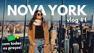 CHEGUEI EM NOVA YORK! - VLOG #1 | Times Square, Apple, Empire State, Edge, Vessel, High Line e mais!